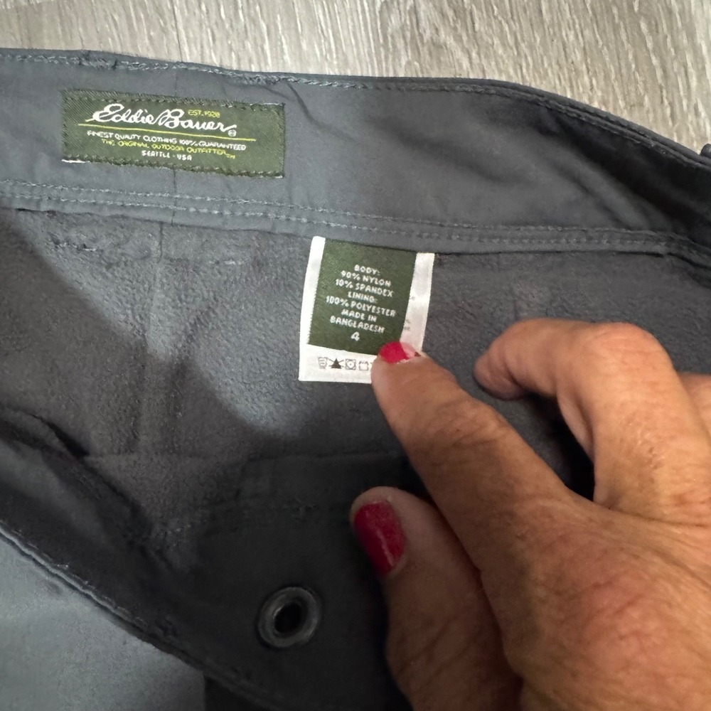 Eddie Bauer Womens Gray Stretch Fleece Lined Travel Pants Straight Leg Size 4 - Picture 2 of 8